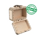 DXF, SVG files for laser Retro Wooden Suitcase, Vintage Handmade clutch, flexible plywood, Living hinge, Glowforge, Material 1/8'' (3.2 mm)