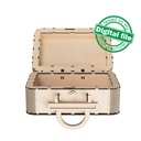 DXF, SVG files for laser Retro Wooden Suitcase, Vintage Handmade clutch, flexible plywood, Living hinge, Glowforge, Material 1/8'' (3.2 mm)