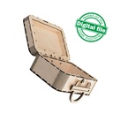 DXF, SVG files for laser Retro Wooden Suitcase, Vintage Handmade clutch, flexible plywood, Living hinge, Glowforge, Material 1/8'' (3.2 mm)
