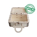 DXF, SVG files for laser Retro Wooden Suitcase, Vintage Handmade clutch, flexible plywood, Living hinge, Glowforge, Material 1/8'' (3.2 mm)