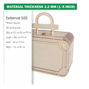 DXF, SVG files for laser Retro Wooden Suitcase, Vintage Handmade clutch, flexible plywood, Living hinge, Glowforge, Material 1/8'' (3.2 mm)