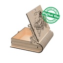 DXF, SVG files for laser Gift Book box Italy, flexible plywood, Living hinge, engraved pattern, decorative corbel, Material 1/8'' (3.2 mm)