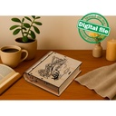 DXF, SVG files for laser Gift Book box Italy, flexible plywood, Living hinge, engraved pattern, decorative corbel, Material 1/8'' (3.2 mm)