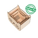DXF, SVG files for laser Crochet Storage Box, Knitting Yarn Box,Cat face shape, 3 different sizes, Mother's day gift,Material 1/8'' (3.2 mm)