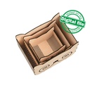 DXF, SVG files for laser Crochet Storage Box, Knitting Yarn Box,Cat face shape, 3 different sizes, Mother's day gift,Material 1/8'' (3.2 mm)