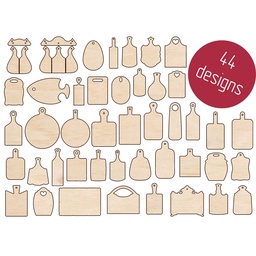 [00187569] SVG, DXF, PDF Farmhouse Cutting Board, Boards for serving dishes, Wooden plate, Charcuterie Board Template with Handle, Files for Glowforge